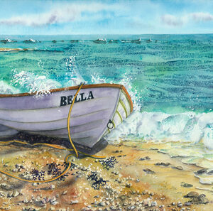 Print of Bella boat on the beach