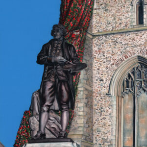 Thomas Gainsborough with cascading poppies, St Peters Church Sudbury Suffolk