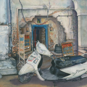 Shiva Guest House Watercolour Painting Image