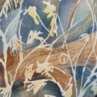 Product photo detail of artisit's signature on the Tangled Trees painting by Caryn Noad. Available for sale on this page for £135