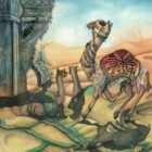 Decorated Camel original Watercolor painting